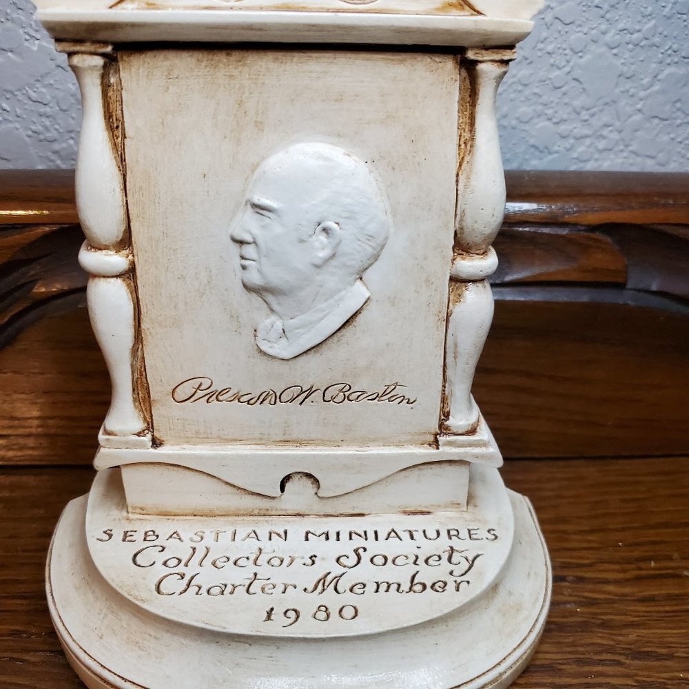 Sebastian Miniature Collectors Society Charter Member Plaque 1980 - Signed